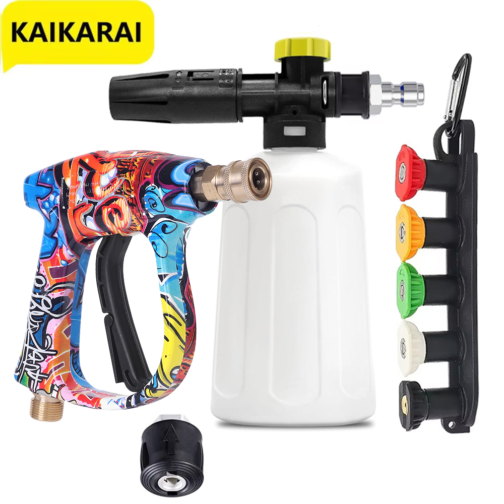 Foam Cannon Car Wash - ROUE 1/4 Schnellanschluss Schneeflocke Schaumkanone Wasserpistole