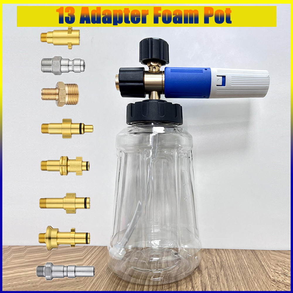 Pressure Washer Foam Gun - Verschiedene Adapter Transparenter Schaumstoff-Kessel für Karcher/Bosch/Nilfisk/Lavor/Elitech